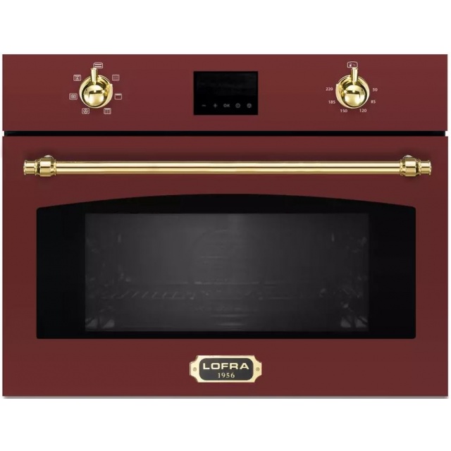 Cuptor cu microunde incorporabil Lofra Dolce Vita, 60x46cm, 6 functii gatire, 38 l, gril, rosu burgundy