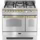 Aragaz Lofra Dolcevita RSD96MFTE/CI, 90x60 cm, gaz, 5 arzatoare, grill, rotisor, aprindere electronica, timer, cuptor dublu,inox