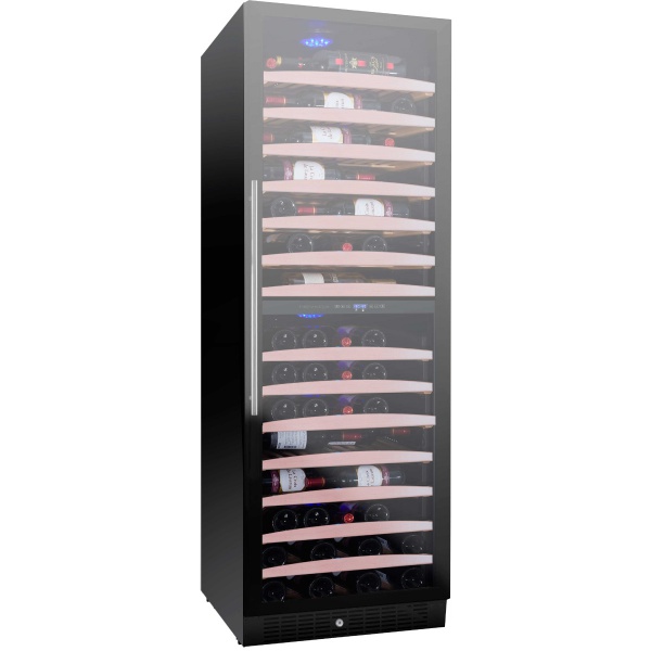 Racitor de vinuri Nevada Concept NW171D-FG, 172 sticle, doua zone, negru