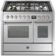 Aragaz Steel Oxford X10FF, 100X60cm, 6 arzatoare, 2 cuptoare, timer, aprindere electronica, gri nisip