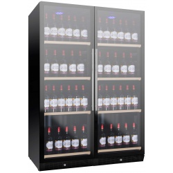 Racitor de vinuri Nevada Concept NW280D-FG, 280 sticle, doua zone, negru