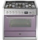 Aragaz Steel Genesi, 90X60cm, 6 arzatoare, cuptor electric multifunctional, timer, aprindere electronica, inox