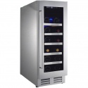 Vitrina de vinuri Nevada Inox NW20S-SSLX, 20 sticle, inox