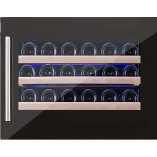 Vitrina de vinuri Nevada Concept NW26S-S, 26 sticle, negru/inox