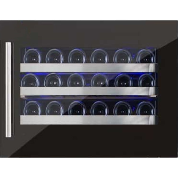 Vitrina de vinuri Nevada Concept NW24S-FGL, 24 sticle, negru