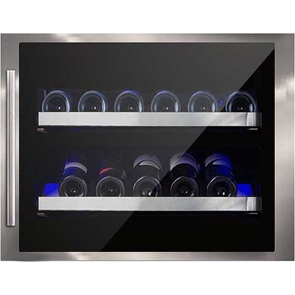 Vitrina de vinuri incorporabila Nevada Concept NW28S-FGS2L, 28 sticle, inox