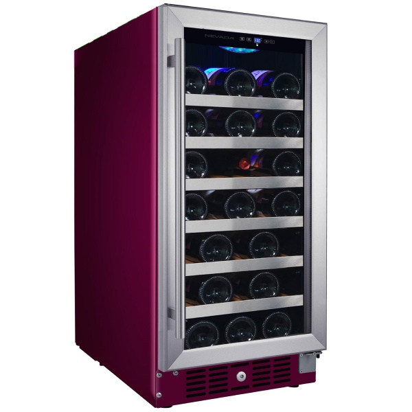 Vitrina de vinuri Nevada Color NW33S-C-4004, 33 sticle, Bordeaux (RAL 4004)
