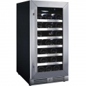 Vitrina de vinuri Nevada Concept NW33S-SL, 33 sticle, Negru/inox