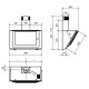 Hota design Baraldi Surf 01SUR090BL70, 90 cm, 700 m3/h, sticla neagra