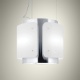 Hota design suspendata Baraldi Dessy 01DESIS040STW80, 40 cm, 800 m3/h, sticla alba/inox