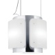 Hota design suspendata Baraldi Dessy 01DESIS040STW80, 40 cm, 800 m3/h, sticla alba/inox