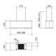 Hota design Baraldi Surf 01SUR090BL70, 90 cm, 700 m3/h, sticla neagra
