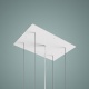 Hota design suspendata Baraldi Metropolis 01MTP090ST80, 90 cm, 800 m3/h, sticla neagra/inox