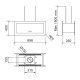 Hota design Baraldi Surf 01SUR090BL70, 90 cm, 700 m3/h, sticla neagra