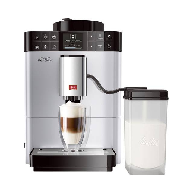 Espressor automat Melitta Caffeo Barista TS, Sistem Cappuccino, Autocuratare, 15 Bar, 1.8 l, Carafa lapte, Argintiu