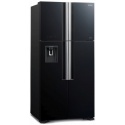 Side by Side Hitachi R-W661PRU0(GBK), Clasa A+, 540 Litri, No Frost, dispenser apa, sticla neagra