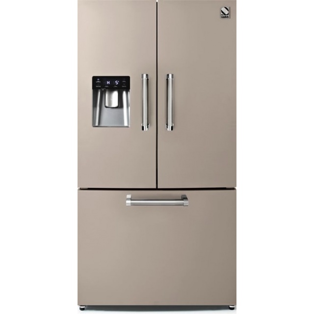 Side by Side Steel Genesi GFR9F , Clasa A+, 536L, No Frost, Dispenser Apa, Twist Ice Maker, crem inchis