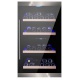 Vitrina de vinuri incorporabila Nevada Concept NW40D-WFG, 40 sticle, doua zone, alb