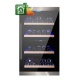 Vitrina de vinuri incorporabila Nevada Concept NW40D-WFG, 40 sticle, doua zone, alb