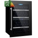 Vitrina de vinuri Nevada Concept NW75D-SS, 75 sticle, 2 zone temperatura, Negru / inox
