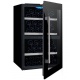 Vitrina de vinuri Nevada Concept NW75D-SS, 75 sticle, 2 zone temperatura, Negru / inox