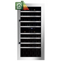 Vitrina de vinuri incorporabila Nevada Concept NW89D-SS, 89 sticle, doua zone, inox