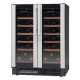 Vitrina de vinuri Tecfrigo Wine 32, 32 sticle, 2 zone temperatura, negru / inox
