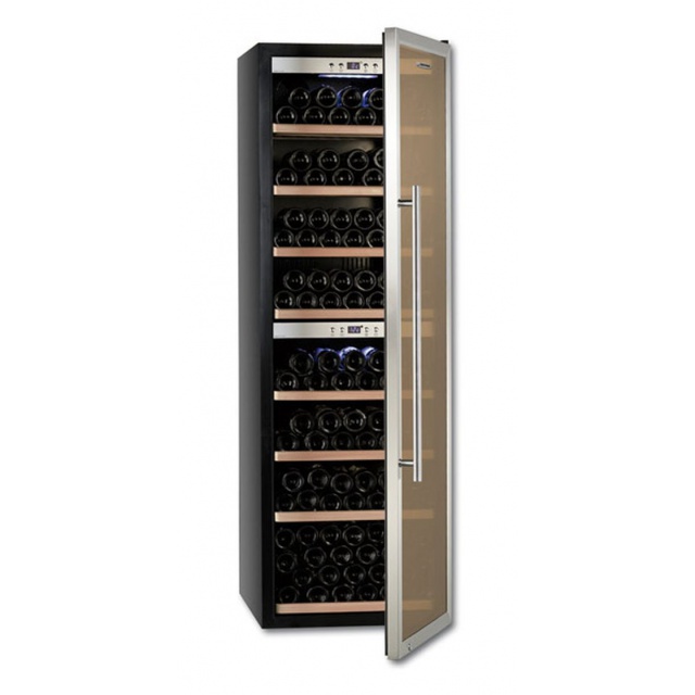 Vitrina de vinuri Tecfrigo Sommelier 481, 192 sticle, 1 zona temperatura, negru / inox