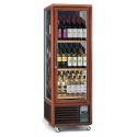 Vitrina de vinuri verticala Tecfrigo Enotec 341(3TV), 90 sticle, 3 zone temperatura, finisaj lemn nuc