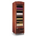 Vitrina de vinuri verticala Tecfrigo Bodega 400(4TV/1TV), 96 sticle, 1 zona temperatura, lemn maro
