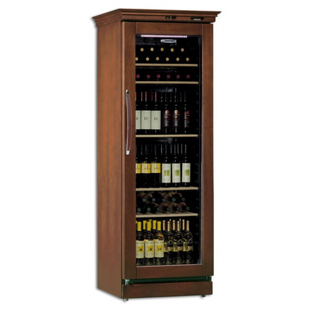 Vitrina de vinuri verticala Tecfrigo Bodega 400(4TV/1TV), 96 sticle, 1 zona temperatura, lemn maro