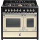 Aragaz Steel Oxford X10FF, 100X60cm, 6 arzatoare, 2 cuptoare, timer, aprindere electronica, celeste