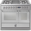 Aragaz Steel Genesi GQ10SF, 100X60cm, 6 arzatoare, 2 cuptoare, timer, aprindere electronica, inox