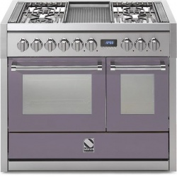 Aragaz Steel Genesi G10FF, 100X60cm, 6 arzatoare, 2 cuptoare, timer, aprindere electronica, inox
