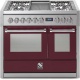 Aragaz Steel Genesi G10FF, 100X60cm, 6 arzatoare, 2 cuptoare, timer, aprindere electronica, negru antracit
