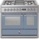 Aragaz Steel Genesi G10FF, 100X60cm, 6 arzatoare, 2 cuptoare, timer, aprindere electronica, visiniu