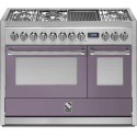 Aragaz Steel Genesi GQ12SF, 120X66cm, 7 arzatoare, 2 cuptoare, timer, aprindere electronica, mov
