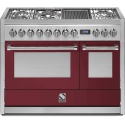 Aragaz Steel Genesi GQ12SF, 120X66cm, 7 arzatoare, 2 cuptoare, timer, aprindere electronica, visiniu