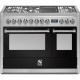 Aragaz Steel Genesi G12FF, 120X66cm, 7 arzatoare, 2 cuptoare, timer, aprindere electronica, crem