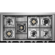 Aragaz Steel Genesi G12FF, 120X66cm, 7 arzatoare, 2 cuptoare, timer, aprindere electronica, negru