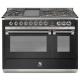 Aragaz Steel Ascot A12FF, 120X66cm, 7 arzatoare, 2 cuptoare, timer, aprindere electronica, mov