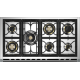 Aragaz Steel Ascot A12FF, 120X66cm, 7 arzatoare, 2 cuptoare, timer, aprindere electronica, crem