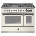 Aragaz Steel Ascot A12FF, 120X66cm, 7 arzatoare, 2 cuptoare, timer, aprindere electronica, crem inchis