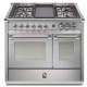 Aragaz Steel Ascot A12FF, 120X66cm, 7 arzatoare, 2 cuptoare, timer, aprindere electronica, inox