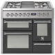 Aragaz Steel Genesi G10FFF, 100X60cm, 6 arzatoare, 3 cuptoare, timer, aprindere electronica, mov