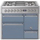 Aragaz Steel Genesi G10FFF-D, 100X60cm, 6 arzatoare, 3 cuptoare, timer, aprindere electronica, usa solida, visiniu