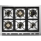 Aragaz Steel Genesi G10FFF, 100X60cm, 6 arzatoare, 3 cuptoare, timer, aprindere electronica, celeste