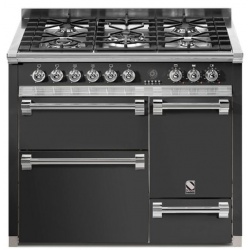 Aragaz Steel Ascot A10FFF-D, 100X60cm, 6 arzatoare, 3 cuptoare, timer, aprindere electronica, usa solida, mov