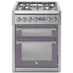 Aragaz Steel Genesi, 70X60cm, 4 arzatoare, cuptor dublu electric multifunctional, timer, aprindere electronica, inox