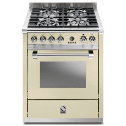 Aragaz Steel Ascot, 70X60cm, 4 arzatoare, cuptor electric multifunctional, timer, aprindere electronica, celeste